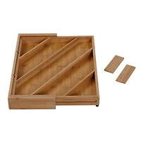 Honey Can Do 8-Compartment Bamboo Diagonal Drawer Organizer