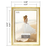 Expressions™ Cream & Gold Leaf Frame by Studio Décor