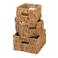 Honey Can Do Square Wicker Natural Nesting Baskets