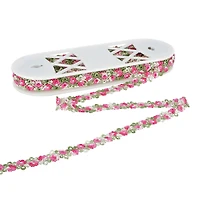 3/4" Pink Flower Crochet Embroidery Trim by Celebrate It®