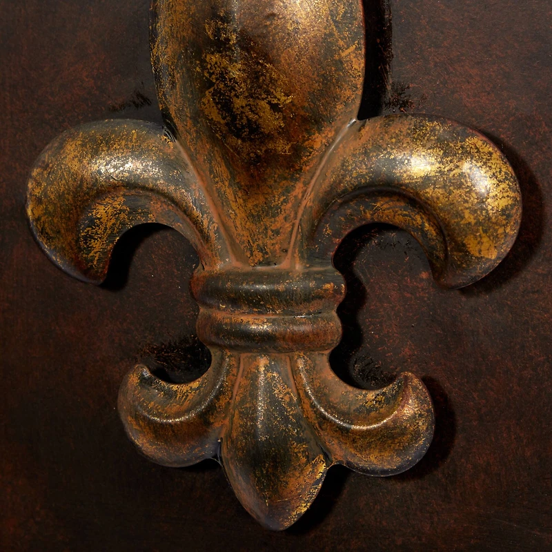 Bronze Metal Fleur de Lis Wall Decoration