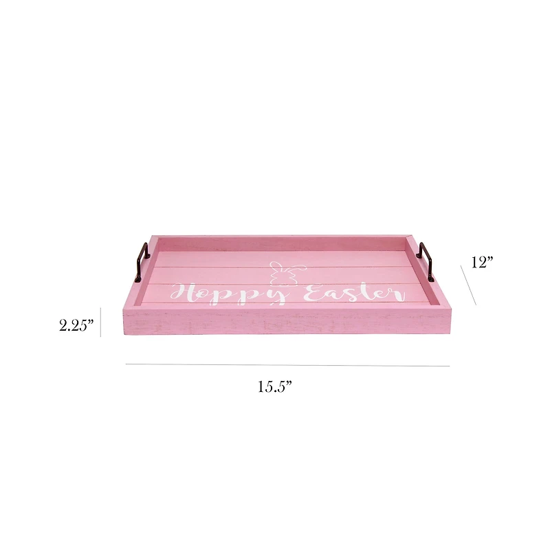 Elegant Designs™ 15.5" Hoppy Easter Serving Tray with Handles