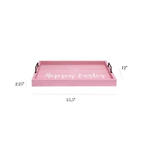 Elegant Designs™ 15.5" Hoppy Easter Serving Tray with Handles