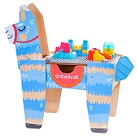 KidKraft Llama Pinata Building Bricks Wooden Table