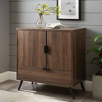 Walker Edison Dark Walnut 2 Door Accent Cabinet
