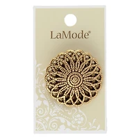 LaMode® 1 1/2 Gold Flower Button