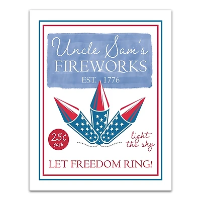 Uncle Sam's Fireworks Canvas Wall Art