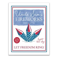 Uncle Sam's Fireworks Canvas Wall Art