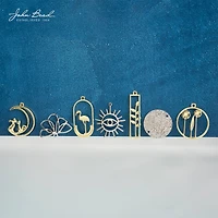 John Bead Silver Flamingo Pendants, 4ct.