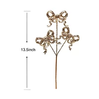 13.5" Gold Glitter Bow Trio Pick by Ashland®