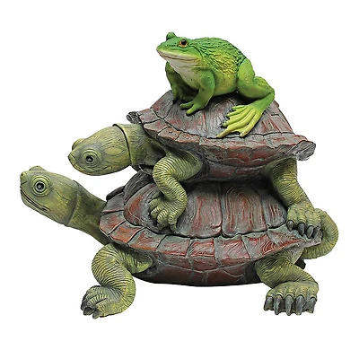 Design Toscano 8.5" In Good Company Frog Turtles Statue