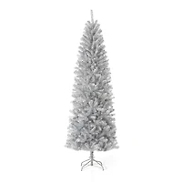 7.5ft. Unlit Silver Tinsel Artificial Christmas Tree
