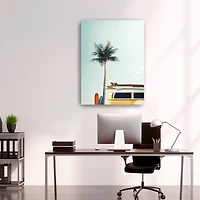 Surf Bus Yellow Canvas Giclee