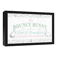 The Bouncy Bunny Bed & Breakfast Black Framed Canvas