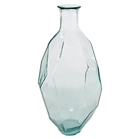 23" Clear Glass Contemporary Vase