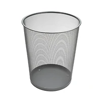Organize It All Silver Mesh Round Wastebasket