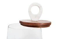 Hello Honey® 15" Round Clear Glass Jar with Lid