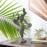 16" Rustic Metal Cactus Table Accent
