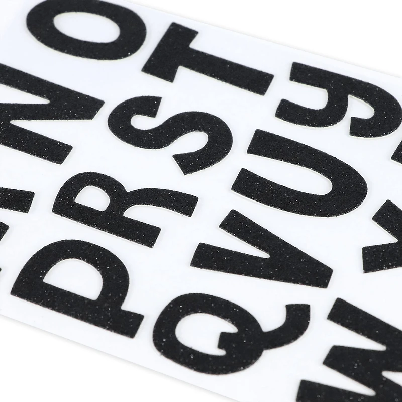 Black Glitter Alphabet Chipboard Stickers by Recollections™