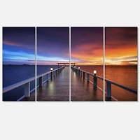 Designart - Picturesque Seashore with Long Pier