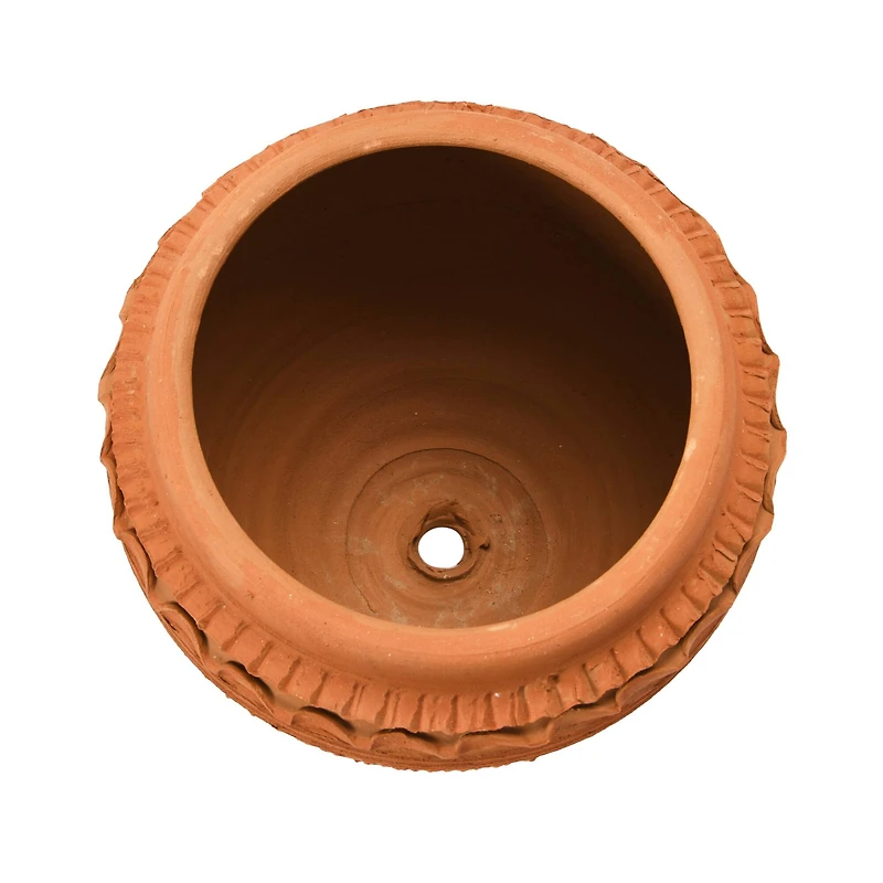 Hello Honey® 7'' Textured Terra-Cotta Pot