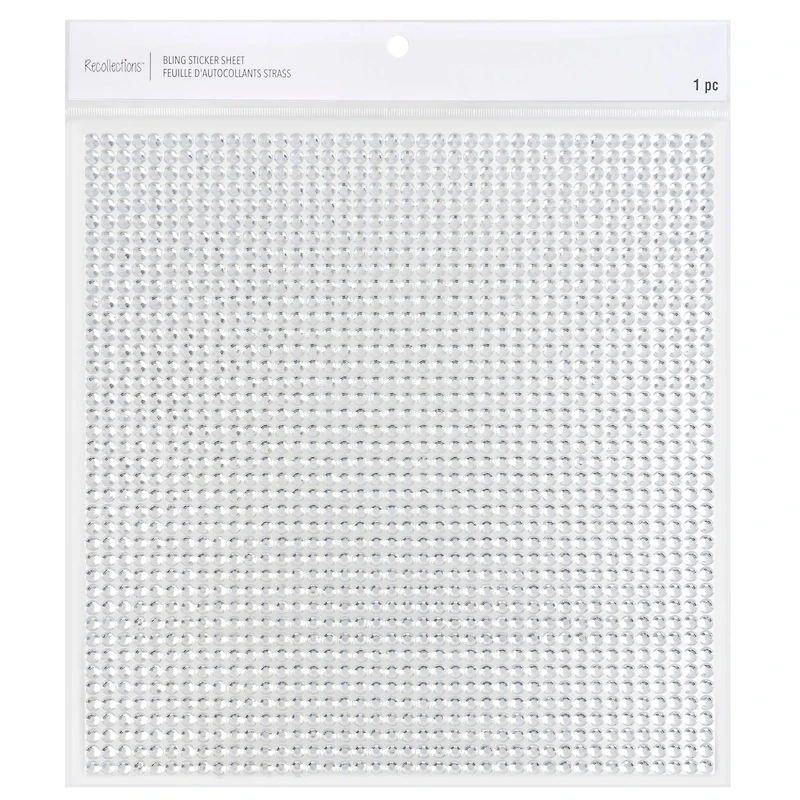 12 Pack: Clear Large Bling Sticker By Recollections™