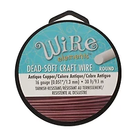 The Beadsmith® Wire Elements™ 16 Gauge Antique Copper Tarnish Resistant Soft Temper Wire, 30ft.