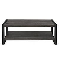 Walker Edison 48" Charcoal Industrial Coffee Table