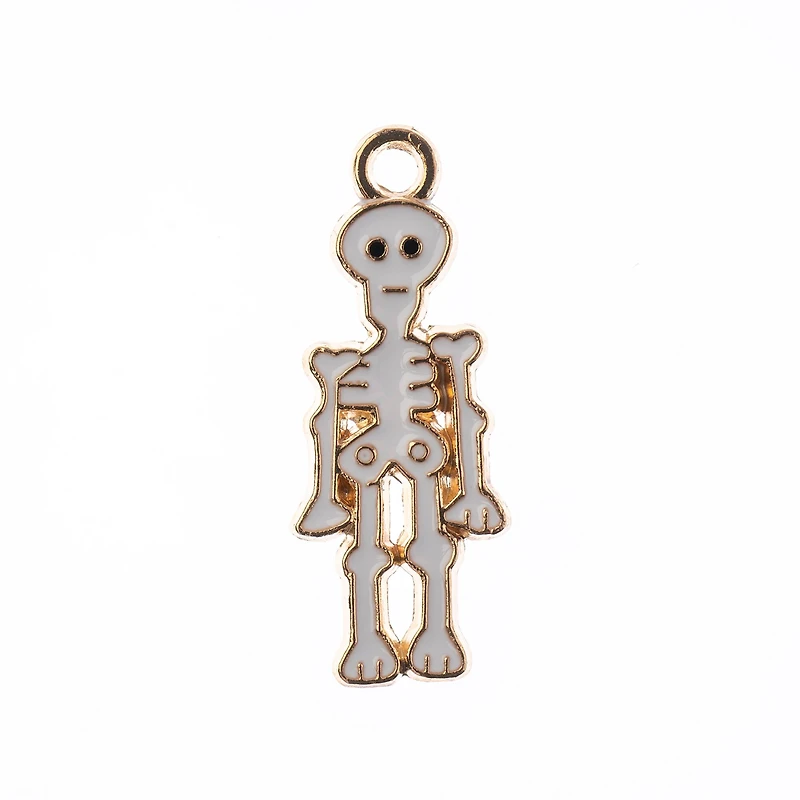 John Bead Sweet & Petite Halloween Small Skeleton Charms, 10ct.