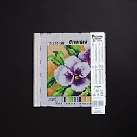 Orchidea Needlepoint Canvas For Halfstitch Without Yarn Pansy - Printed Tapestry Canvas