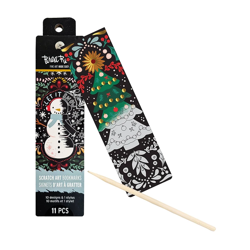 Brea Reese™ Holiday Motifs Scratch Art Bookmarks