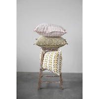 Hello Honey® Printed Embroidery & French Knots Lumbar Throw Pillow