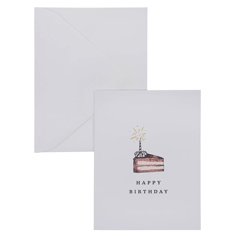 Happy Birthday Cake Slice Blank Greeting Card Set by Celebrate It™