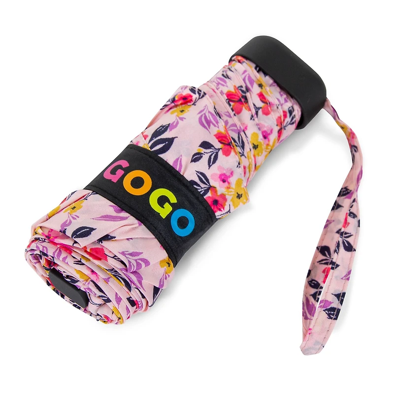 Assorted GoGo 40" Flat Manual Mini Compact Umbrella, 1pc.
