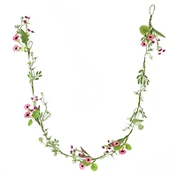 5ft. Pink Daisy & Berry Coiled Garland by Ashland®