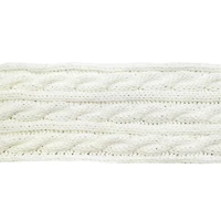 3.5" x 9ft. White Cable Knit Ribbon by Celebrate It®
