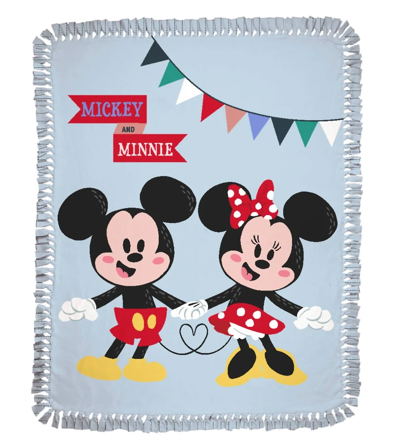 Disney® 48" Mickey & Minnie Star of the Show No Sew Fleece Throw Kit