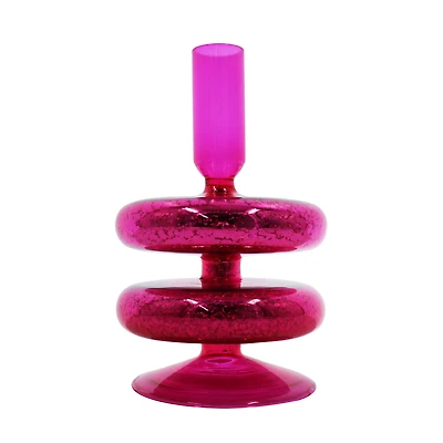 6" Dark Pink Mercury Glass Taper Candle Holder by Ashland®