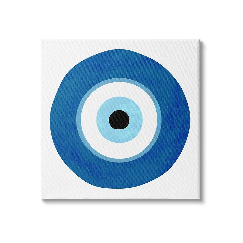 Stupell Industries Eye Centric Bold Blue Abstract Circular Dominant Shapes Canvas Wall Art