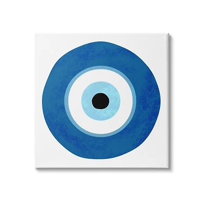 Stupell Industries Eye Centric Bold Blue Abstract Circular Dominant Shapes Canvas Wall Art