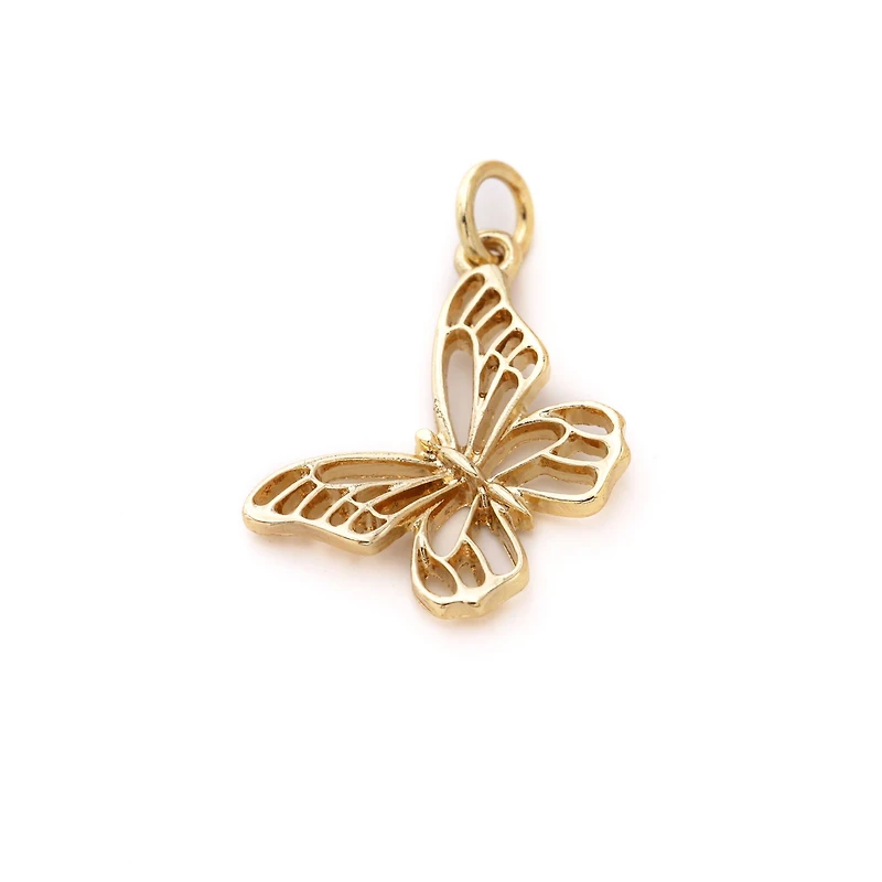 Charmalong™ 14K Gold Plated Butterfly Charm by Bead Landing™