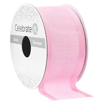 1.5" x 3yd. Sheer with Satin Edge Ribbon by Celebrate It® Classic