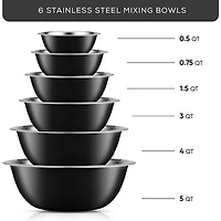 JoyJolt® Stainless Steel Mixing Bowl Set