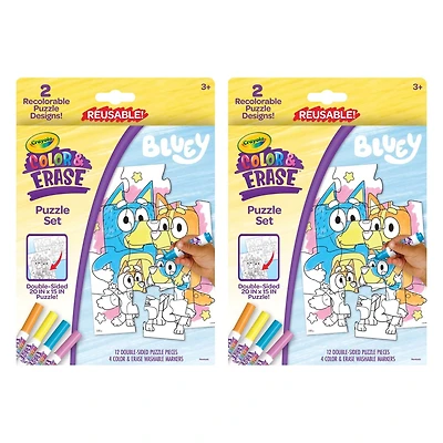 Crayola® Color & Erase Reusable Bluey Puzzle, 2ct.