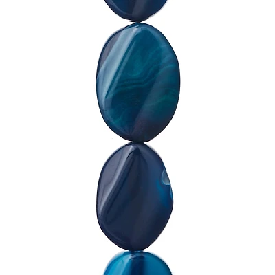 12 Pack: Blue Agate Slice Beads by Bead Landing™