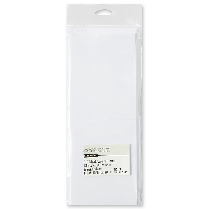 Top Folded Cards & Envelopes by Recollections™, 4.25" x 5.5"