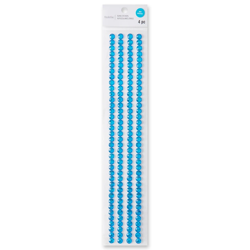 12 Packs: 4 ct. (48 total) Blue Bling Stickers by Recollections™