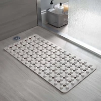 Beige Non-Slip Bubble Texture Bath Mat