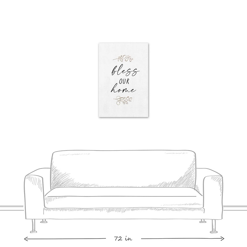 Bless This Home 20" x 30" Canvas Wall Art