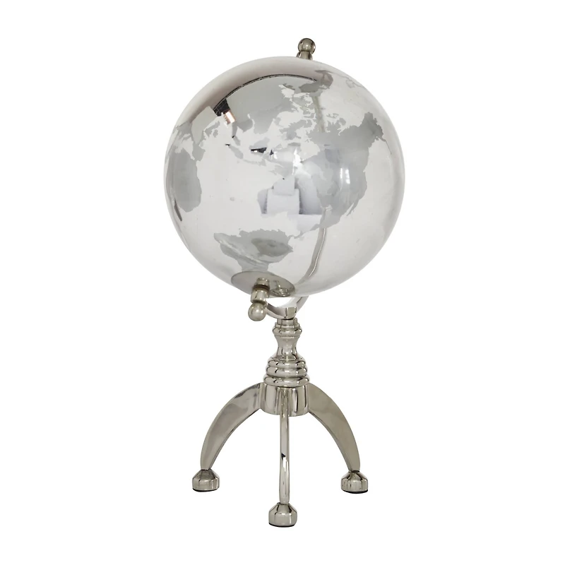 15" Silver Aluminum Glam Globe